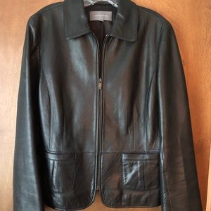 Ann Taylor Leather Jacket Size L
